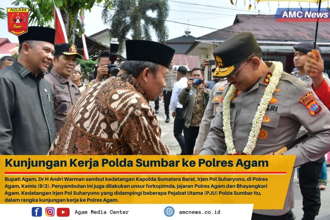 Bupati Agam Sambut Kedatangan Kapolda Sumbar