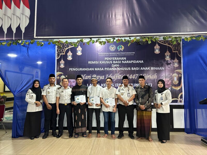 Penyerah remisi Idil Fitri secara simbolis Lapas Tanjung Pati, payakumbuh(dok)