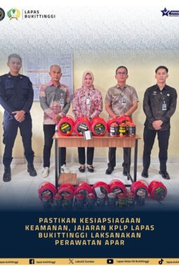 Lapas Bukittinggi Pastikan APAR Siap Pakai. Guna mencegah resiko kebakaran.