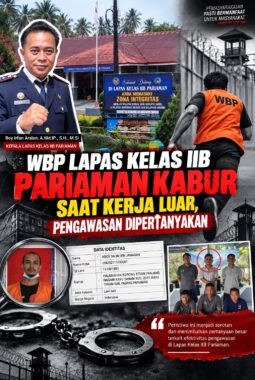 WBP Kabur Saat Kerja Luar, Lapas Pariaman Disorot: Pengawasan Dipertanyakan, Kalapas Sulit Dikonfirmasi