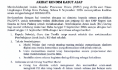 Kualitas Udara Memburuk, Pemko Padang Alihkan Pembelajaran Sekolah ke Daring Mulai Rabu 