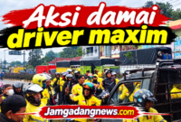 Aksi damai driver Maxim orasi dan geruduk kantor Maxim Bukittinggi Kamis, (24/09/2026).