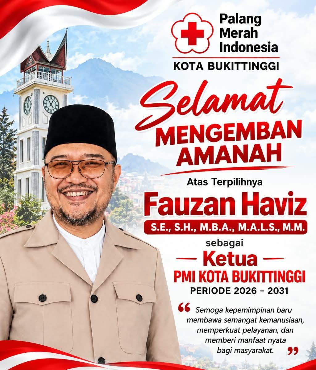 Fauzan Haviz resmi menjadi ketua PMI Bukittinggi
