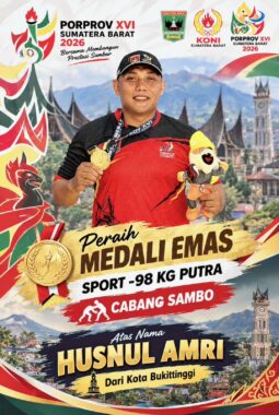 Husnul Amri Atlet Damkar Sabet Emas Porprov Sumbar XVI.