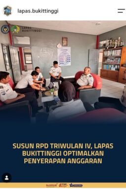 Susunan RPD Triwulan Lapas Bukittinggi Optimalkan Penyerapan Anggaran