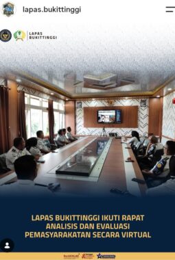 Lapas Bukittinggi Ikuti Rapat Analisis dan Evaluasi Pemasyarakatan Secara Virtual